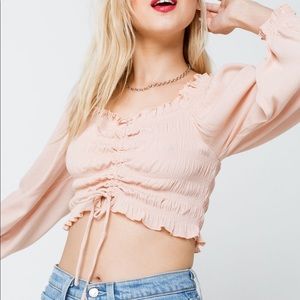 Cotton Candy LA Blush Cinched Top